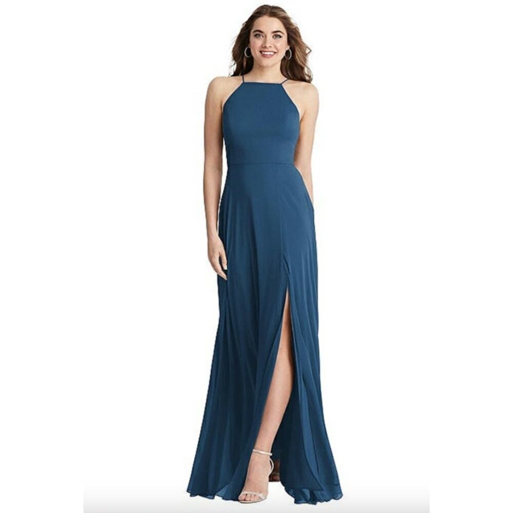 LOVELY Evening Gown Dress Size 2 NEW Dusk Blue $187 Maxi Wedding Event